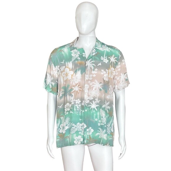 Good Vibes Drill Clothing Co Men's Hawaiian Tropical Button-Up Shirt M - Picture 8 of 8